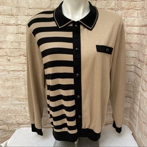 Vtg 80s 90s Cape Cod Sportswear Jersey Women's Polo Top Shirt Faux Buttons Med